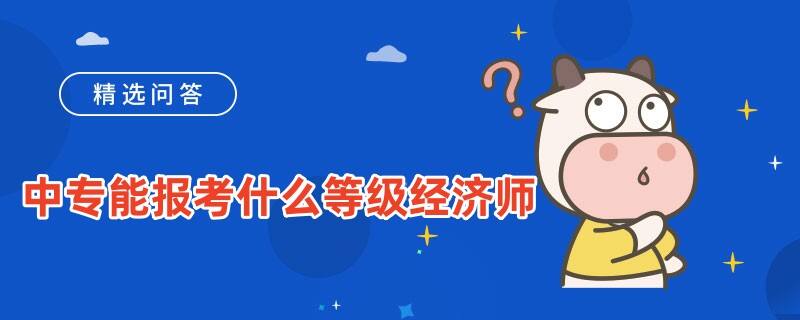 中专能报考什么等级经济师