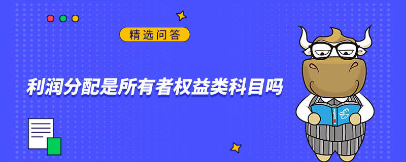 利润分配是所有者权益类科目吗