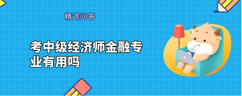 考中級經(jīng)濟(jì)師金融專業(yè)有用嗎