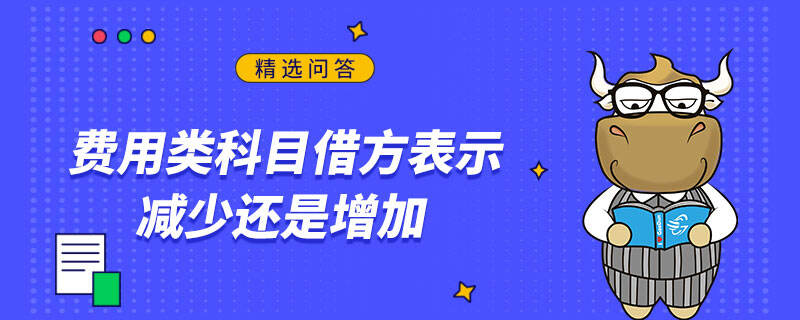 费用类科目借方表示减少还是增加