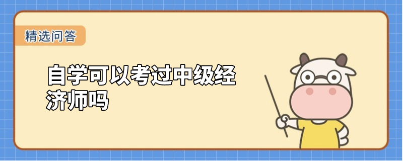 自學(xué)可以考過(guò)中級(jí)經(jīng)濟(jì)師嗎