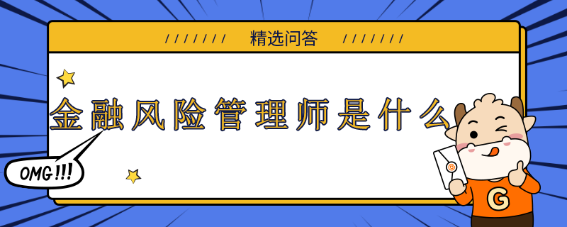 金融风险管理师是什么