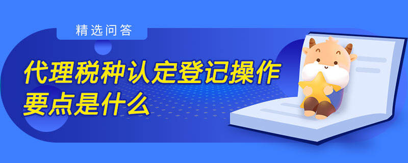 代理税种认定登记操作要点是什么